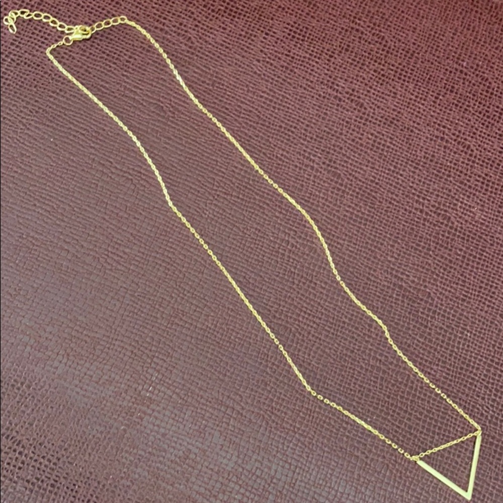 Geometric Triangle Necklace - Picture 2 of 4